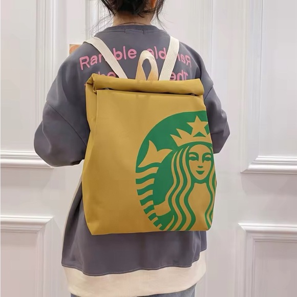 Starbucks Canvas Coffee Backpack Bag - Picture 3 of 4